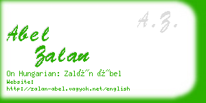 abel zalan business card